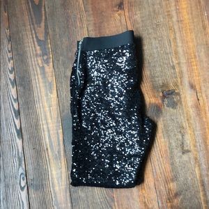 Black Sequined Pants